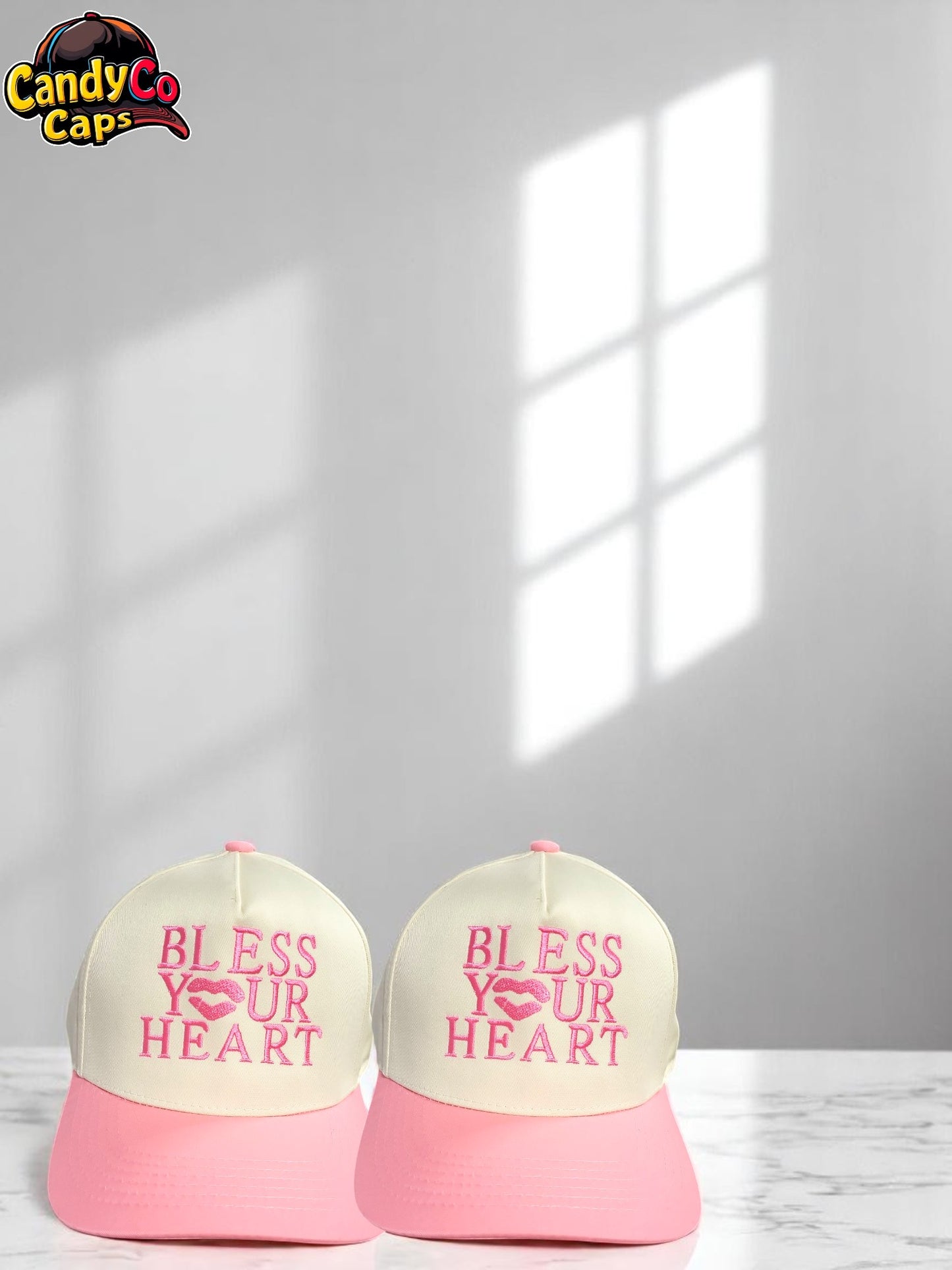 Bless your heart cowgirl embroidered trucker 5 panel Hat