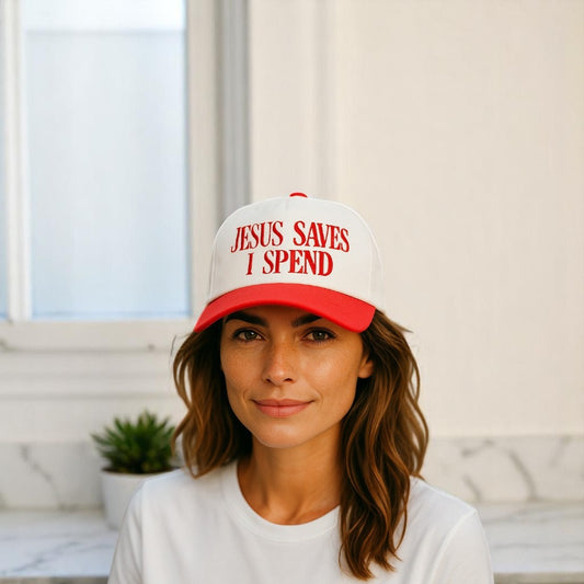 Jesus saves I spend of July Independence day embroidered trucker Hat